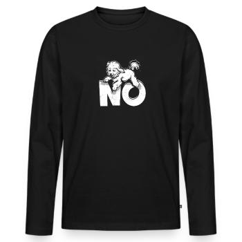 No - puppy - Men's Premium Organic Long Sleeve Shirt - black - Front - Nico (187cm)
