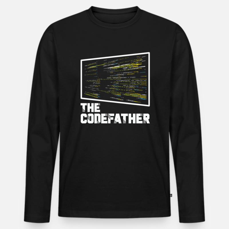 The Codefather Programmer Coding Coder Funny Männer Premium Bio Langarmshirt
