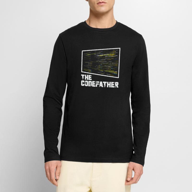 Le Codefather Programmeur Codage Coder Drôle T-shirt manches longues Premium bio Homme