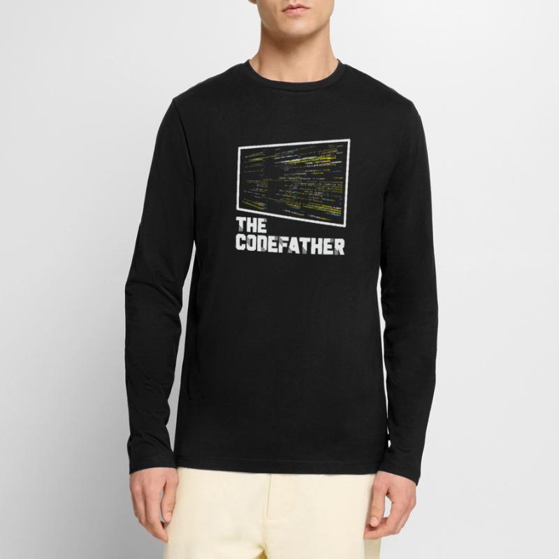 The Codefather Programmer Coding Coder Funny Männer Premium Bio Langarmshirt