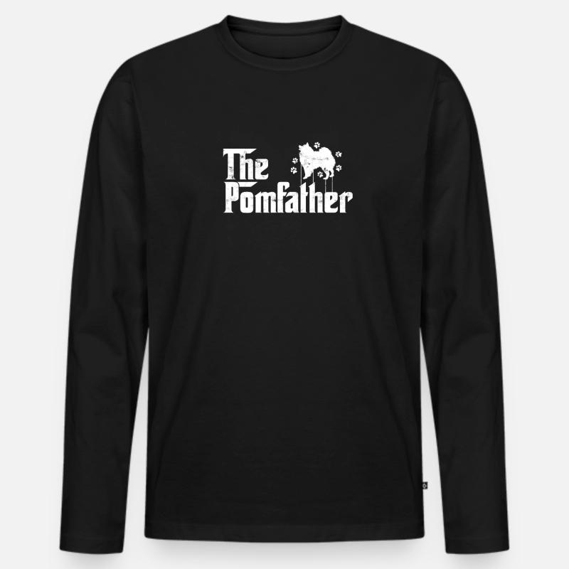 Der Pomfather - Hundebesitzer - Männer Premium Bio Langarmshirt - Schwarz
