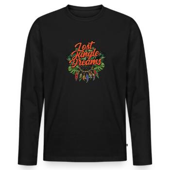 I cook with wine, sometimes I put it in the food - Men's Premium Organic Long Sleeve Shirt - black - Front - Nico (187cm)