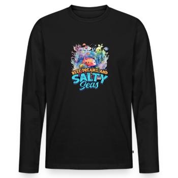 Reef dreams and salty seas - Reef - Men's Premium Organic Long Sleeve Shirt - black - Front - Nico (187cm)