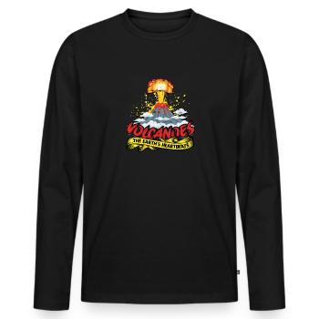 Vulkane: Der Herzschlag der Erde - Volcano - Männer Premium Bio Langarmshirt - Schwarz - Vorne - Nico (187cm)