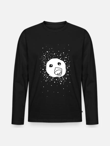Monstre monstre fête - T-shirt manches longues Premium bio Homme - noir