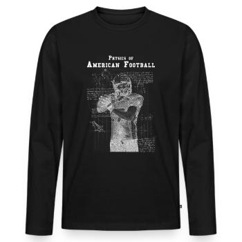 Football américain - T-shirt manches longues Premium bio Homme - noir - Devant - Nico (187cm)