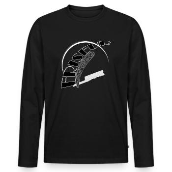 Hairdresser Razor Salon - Men's Premium Organic Long Sleeve Shirt - black - Front - Nico (187cm)