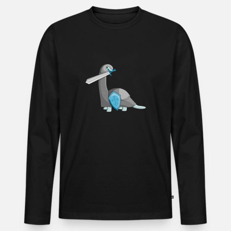 Paladino - Männer Premium Bio Langarmshirt - Schwarz