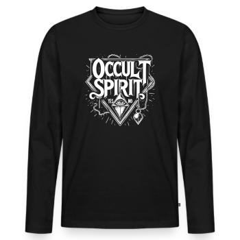 Bone Logo Pendulum 2 - Men's Premium Organic Long Sleeve Shirt - black - Front - Nico (187cm)