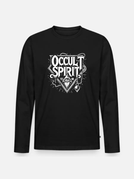 Bone Logo Pendulum 2 - Men's Premium Organic Long Sleeve Shirt - black