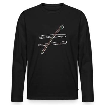 Equation Calculation - Men's Premium Organic Long Sleeve Shirt - black - Front - Nico (187cm)