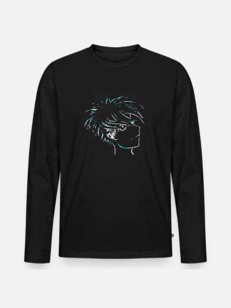 Manga Boy - Men's Premium Organic Long Sleeve Shirt - black