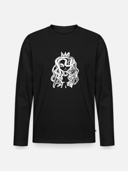 Symbole de princesse - T-shirt manches longues Premium bio Homme - noir