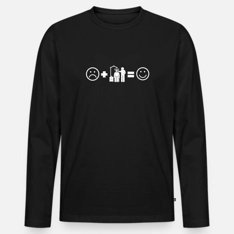 Ophthalmologist Optometrist Optometry And Optician - Männer Premium Bio Langarmshirt - Schwarz