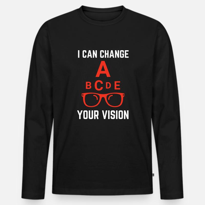 Ophthalmologist Optometrist Optometry And Optician - Männer Premium Bio Langarmshirt - Schwarz