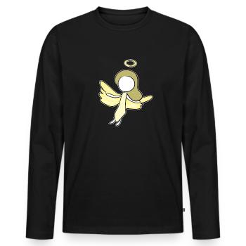 angel protector woman symbol - Men's Premium Organic Long Sleeve Shirt - black - Front - Nico (187cm)