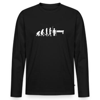 Billard Cue Sports Et Snooker Tournoi - T-shirt manches longues Premium bio Homme - noir - Devant - Nico (187cm)