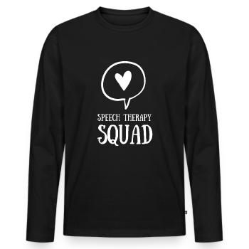 Speech Language Pathologist Speech Therapy SLP - Männer Premium Bio Langarmshirt - Schwarz - Vorne - Nico (187cm)