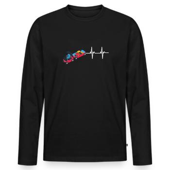 Baggage Handler Airfield Airport Worker - Men's Premium Organic Long Sleeve Shirt - black - Front - Nico (187cm)