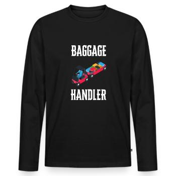 Baggage Handler Airfield Airport Worker - Men's Premium Organic Long Sleeve Shirt - black - Front - Nico (187cm)