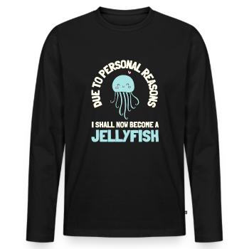 Jelly Fish Medusozoa Marine Biologist Ocean - Männer Premium Bio Langarmshirt - Schwarz - Vorne - Nico (187cm)