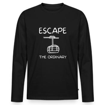 Aerial Tram Tramway Cable Car Cableway Gondola - Men's Premium Organic Long Sleeve Shirt - black - Front - Nico (187cm)
