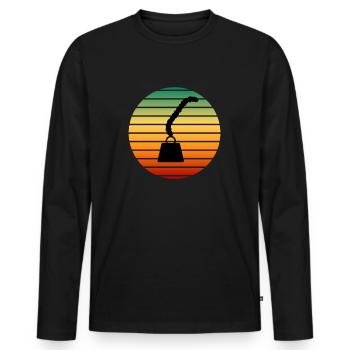Aimant de pêche Aimant Fisher Pêcheur - T-shirt manches longues Premium bio Homme - noir - Devant - Nico (187cm)