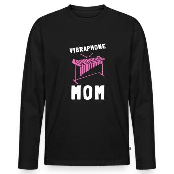Vibraphone Maman Marimba Ninja Et Maillet - T-shirt manches longues Premium bio Homme - noir - Devant - Nico (187cm)