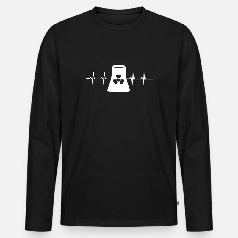 Uranium Fission Nuclear Engineering Theme - Männer Premium Bio Langarmshirt - Schwarz