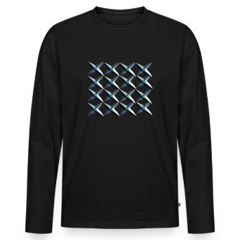croix motif croix - T-shirt manches longues Premium bio Homme - noir - Devant - Nico (187cm)