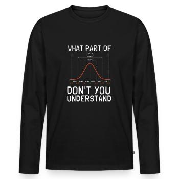 Normal Distribution Statistician Data Scientist - Männer Premium Bio Langarmshirt - Schwarz - Vorne - Nico (187cm)