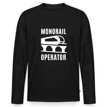 Public Transportation Stand Clear Of - Men's Premium Organic Long Sleeve Shirt - black - Front - Nico (187cm)