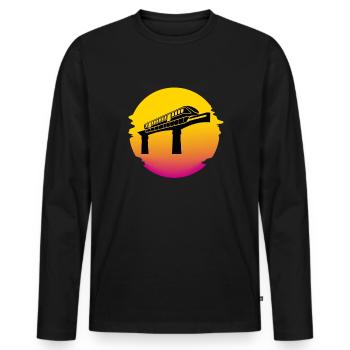 Public Transportation Stand Clear Of - Men's Premium Organic Long Sleeve Shirt - black - Front - Nico (187cm)