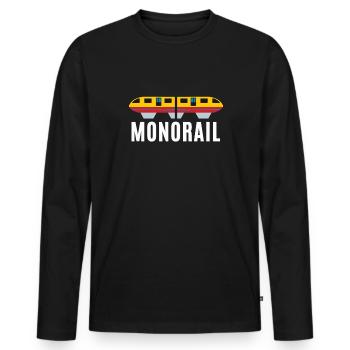Public Transportation Stand Clear Of - Men's Premium Organic Long Sleeve Shirt - black - Front - Nico (187cm)