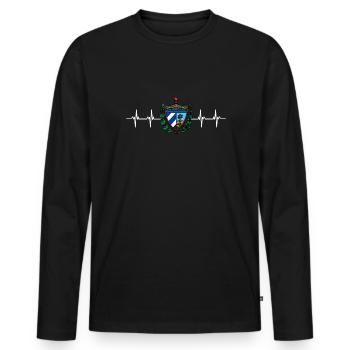 Latino Cuban Cuba Baseball - Männer Premium Bio Langarmshirt - Schwarz - Vorne - Nico (187cm)