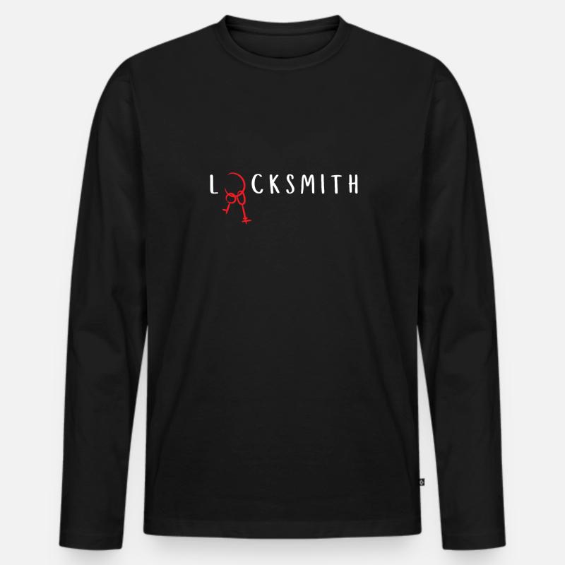 Lockpick Lockpicking Professional Locksmith - Männer Premium Bio Langarmshirt - Schwarz
