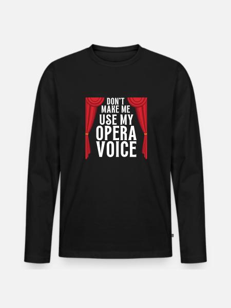 Tenor Singer Choir Vocalist Theatre Student, Opera - Männer Premium Bio Langarmshirt - Schwarz