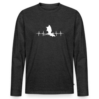 Huzzah Renaissance Festival Ren Faire Knight - Männer Premium Bio Langarmshirt - Anthrazit meliert - Vorne - Nico (187cm)