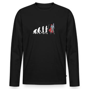 Huzzah Renaissance Festival Ren Faire Knight - T-shirt manches longues Premium bio Homme - noir - Devant - Nico (187cm)