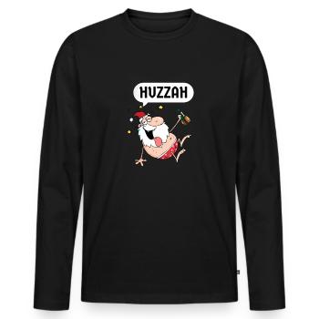 Huzzah Renaissance Festival Ren Faire Knight - T-shirt manches longues Premium bio Homme - noir - Devant - Nico (187cm)