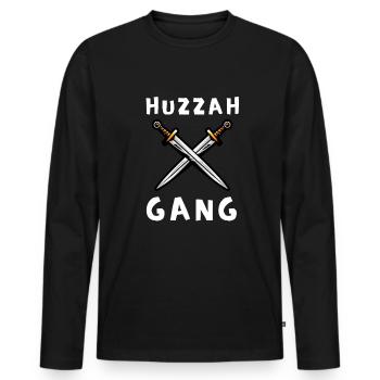 Huzzah Renaissance Festival Ren Faire Knight - T-shirt manches longues Premium bio Homme - noir - Devant - Nico (187cm)