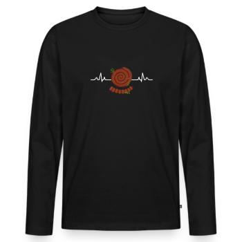 Bandera Independentista Catalana Estelada Negra - Men's Premium Organic Long Sleeve Shirt - black - Front - Nico (187cm)