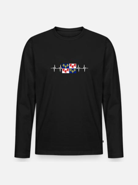 France Picardy - Men's Premium Organic Long Sleeve Shirt - black