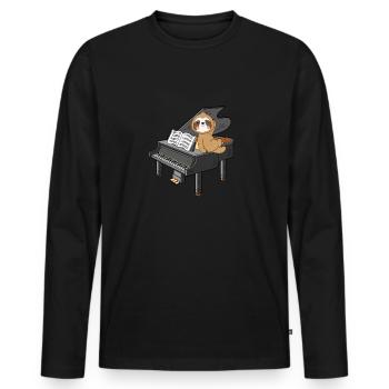 Sync Licensing Music Baby Piano à queue - T-shirt manches longues Premium bio Homme - noir - Devant - Nico (187cm)