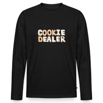 Scout Bakery Scouting Marchand de biscuits - T-shirt manches longues Premium bio Homme - noir - Devant - Nico (187cm)