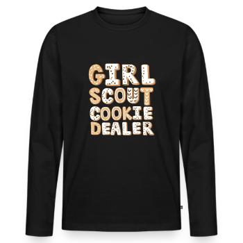 Scout Bakery Scouting Marchand de biscuits - T-shirt manches longues Premium bio Homme - noir - Devant - Nico (187cm)