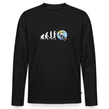 Pedal Steel Guitar - Men's Premium Organic Long Sleeve Shirt - black - Front - Nico (187cm)