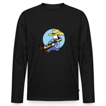 Pedal Steel Guitar - Men's Premium Organic Long Sleeve Shirt - black - Front - Nico (187cm)