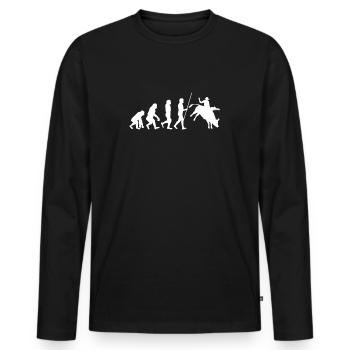 Future Bull Rider Steer Riding - T-shirt manches longues Premium bio Homme - noir - Devant - Nico (187cm)