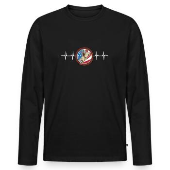 Future Bull Rider Steer Riding - T-shirt manches longues Premium bio Homme - noir - Devant - Nico (187cm)